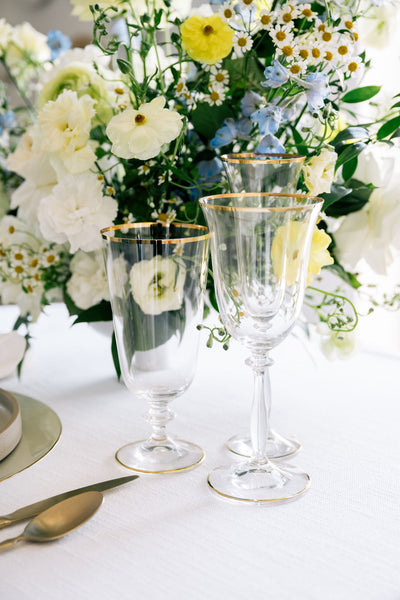 Double Band Glassware - Gold