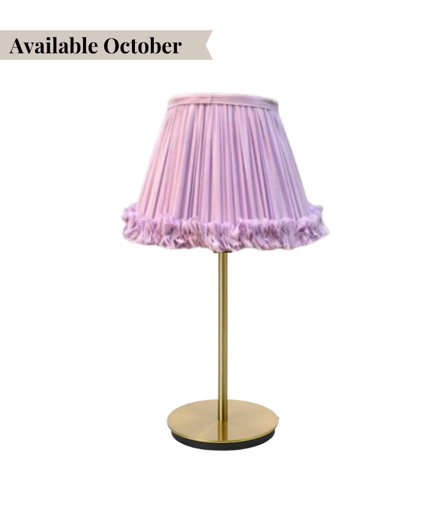 Lilac Ruffle Table Lamp
