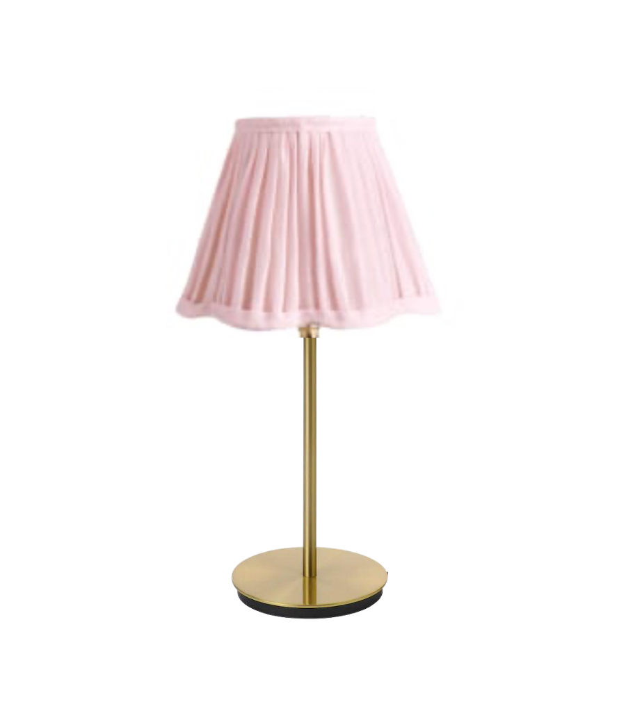 Pink Scalloped Table Lamp