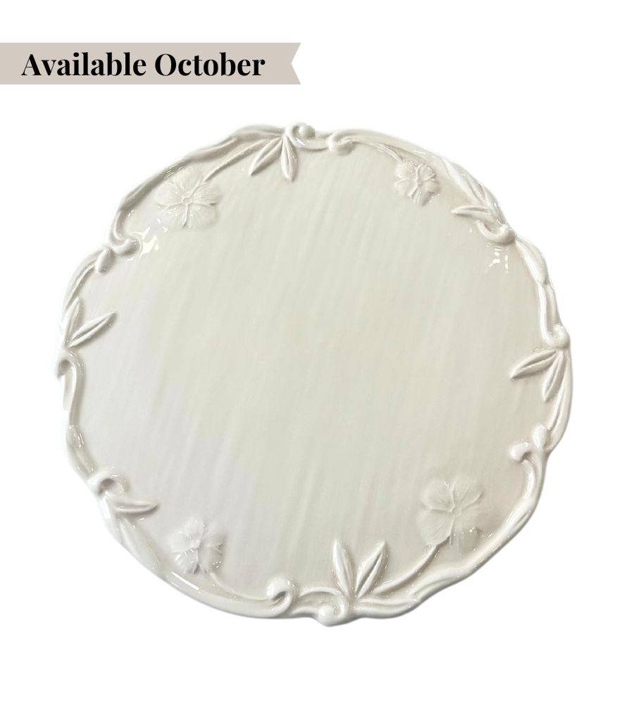 Embossed Floral Charger Plate