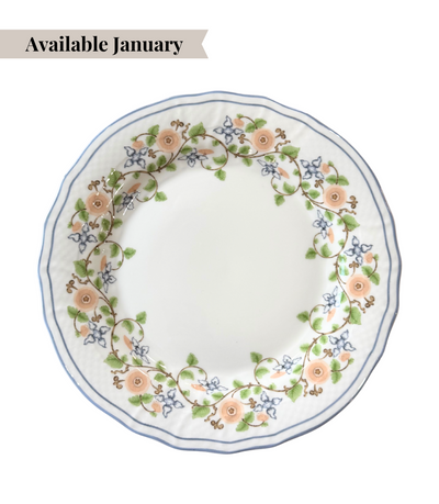 charger plate with garden floral design