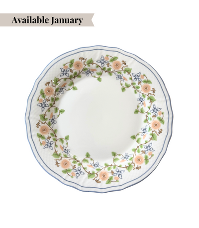 dinner plate with garden floral design