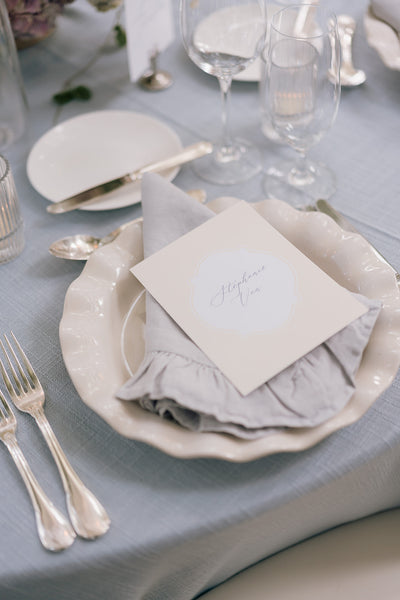 Ruffle Napkin - Light Blue
