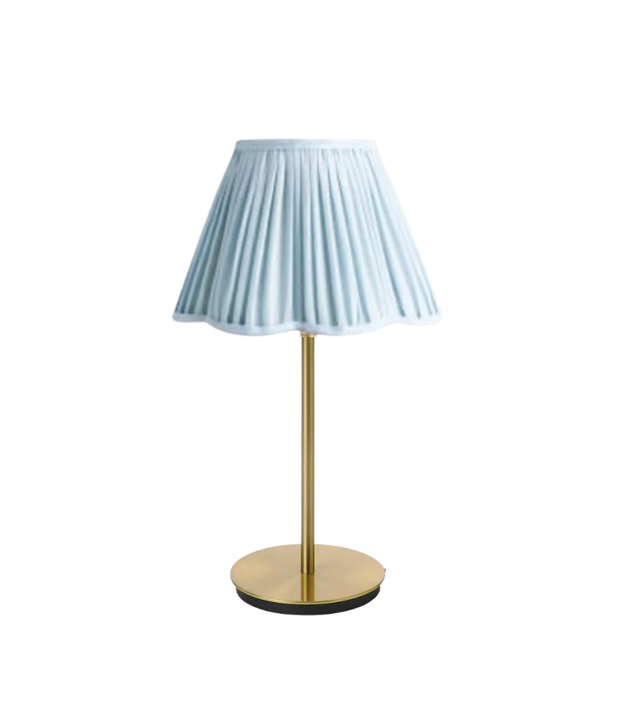 Blue Scalloped Table Lamp