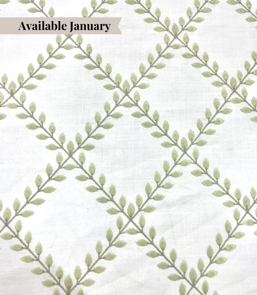 green leaf embroidered linen tablecloth 