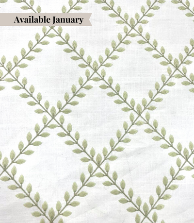 green leaf embroidered linen tablecloth 