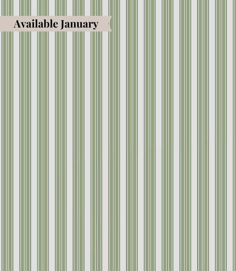 Green Stripe Linen 108"x156 Buffet