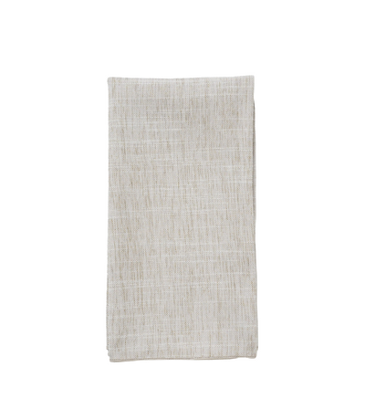 oatmeal coloured textured linen napkin
