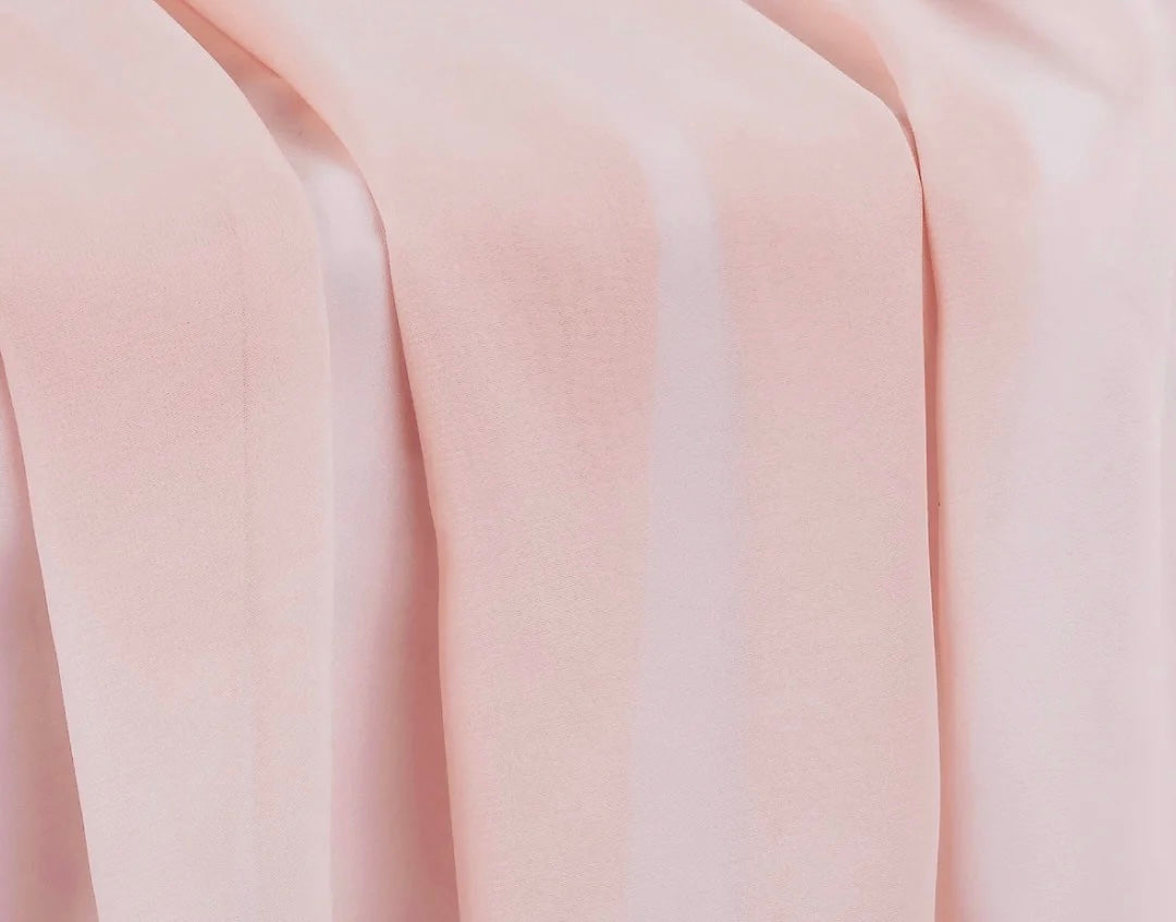 sheer pink chiffon table runner