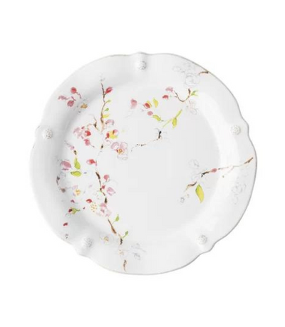 ceramic dinner plate featuring dainty floral artwork