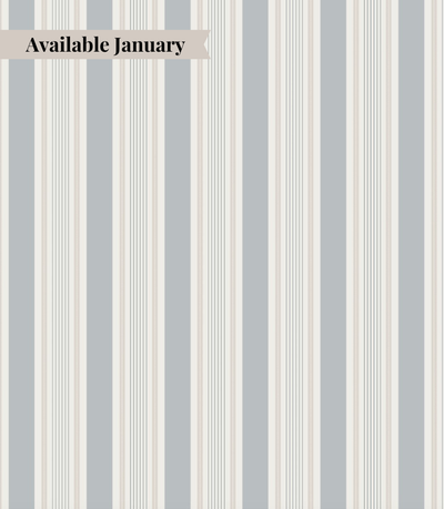 grey, beige striped tablecloth