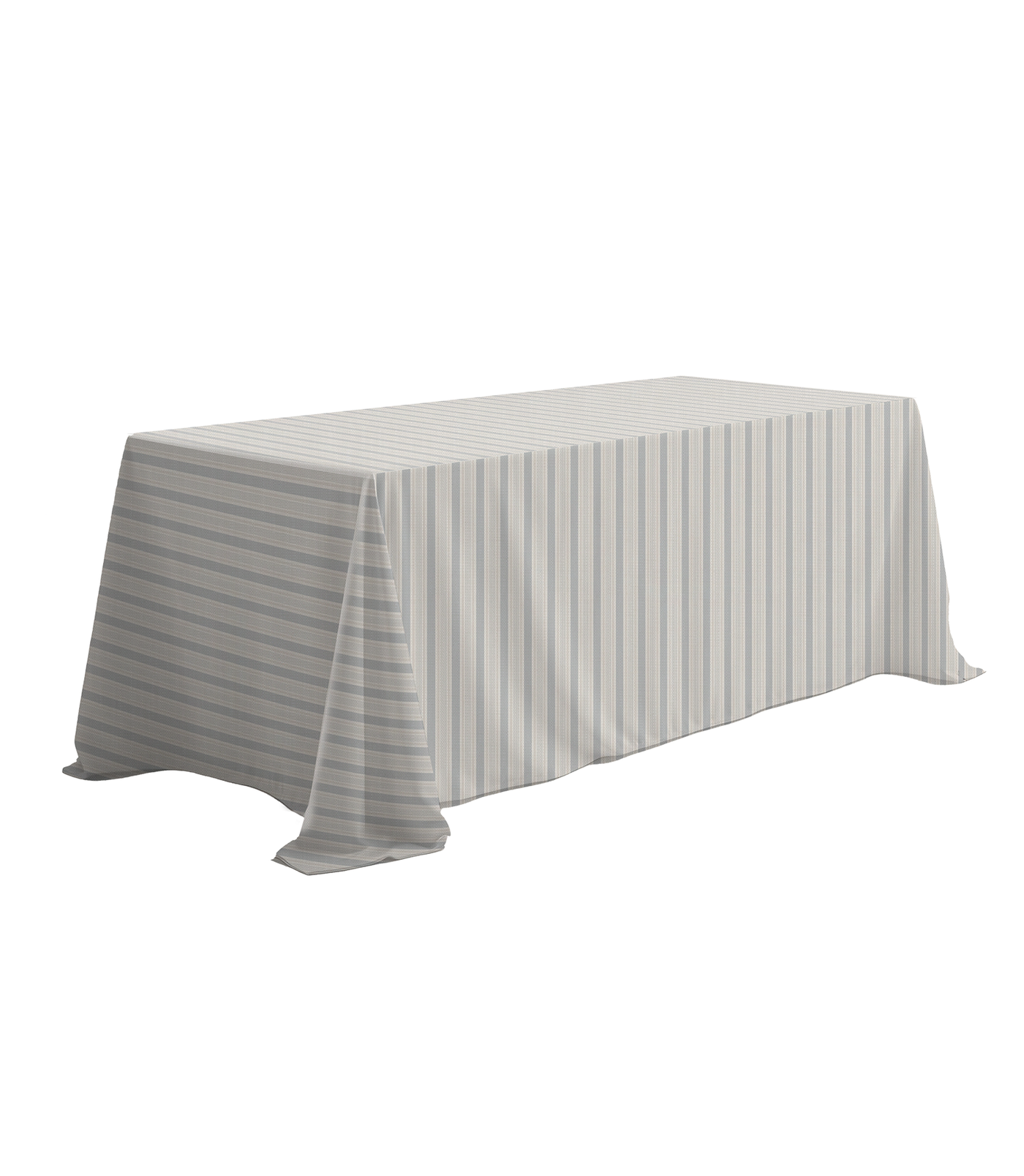 Greige Slate Stripe Linen 108"x156" Buffet