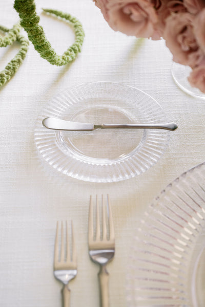 Crystal Ribbed Bread Plate