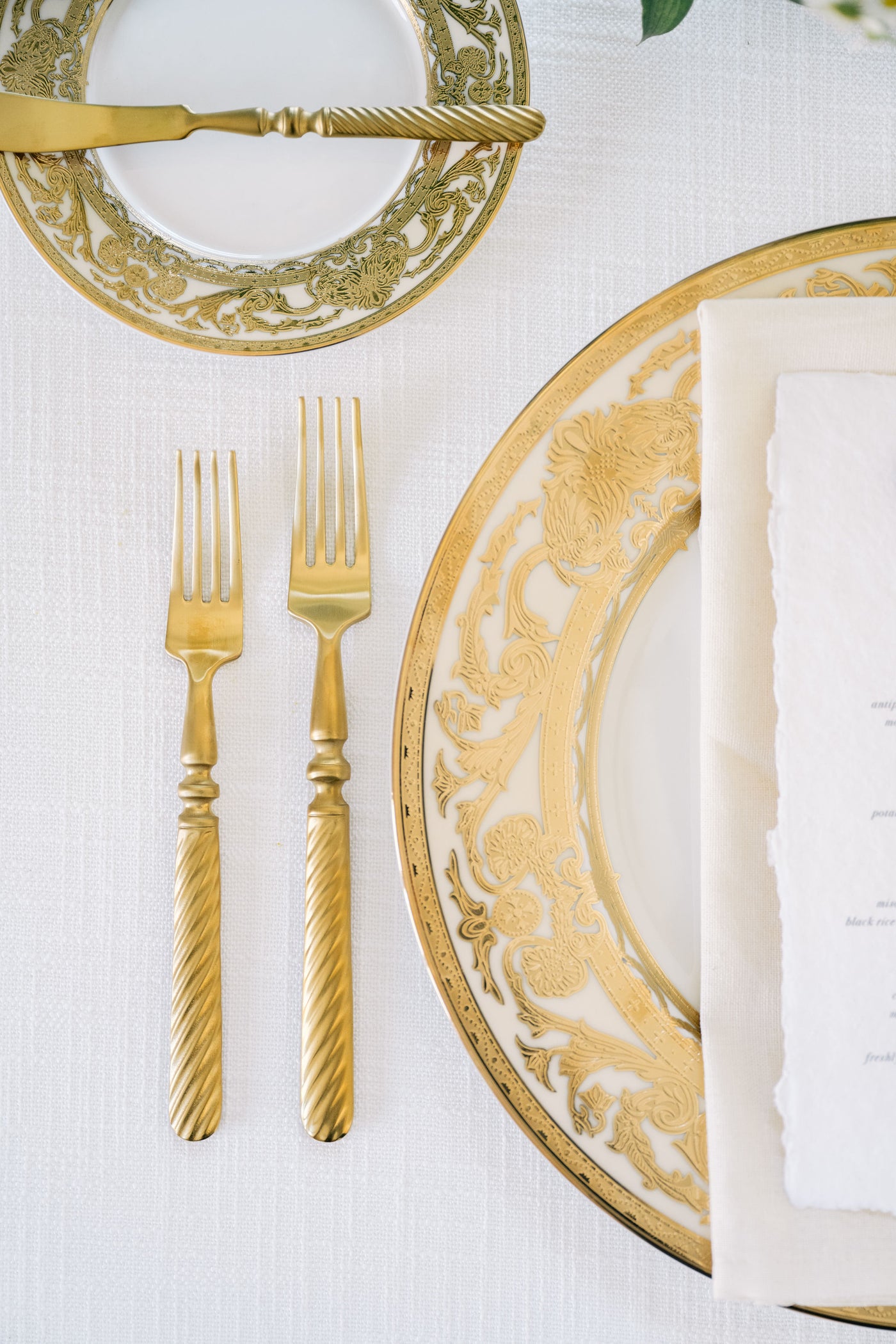 Embossed Gold Bread Plate