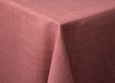rose coloured linen tablecloth
