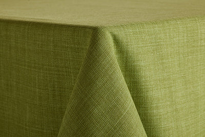 green linen tablecloth