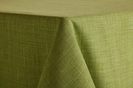 green linen tablecloth