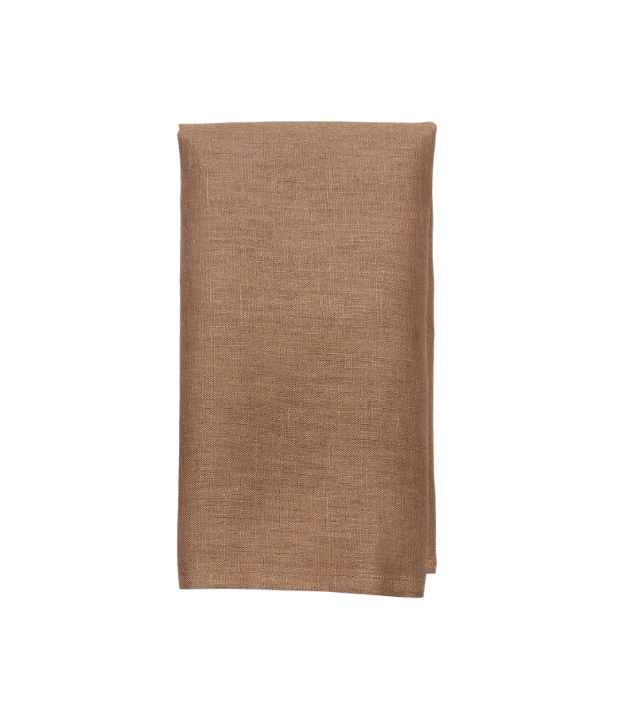 brown linen napkin