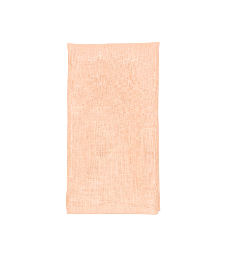 peach linen napkin