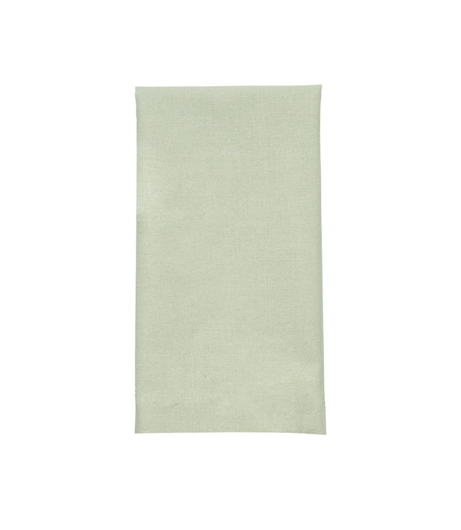 light green linen napkin