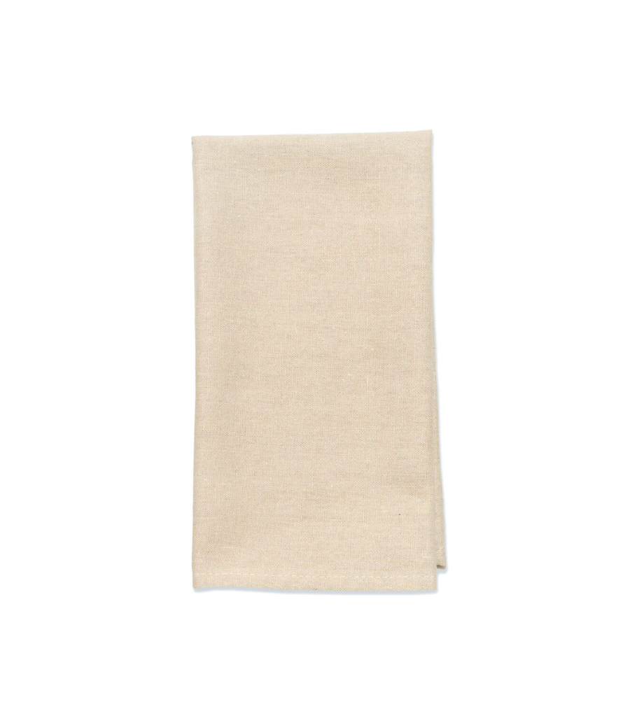 stone/dark beige linen napkin