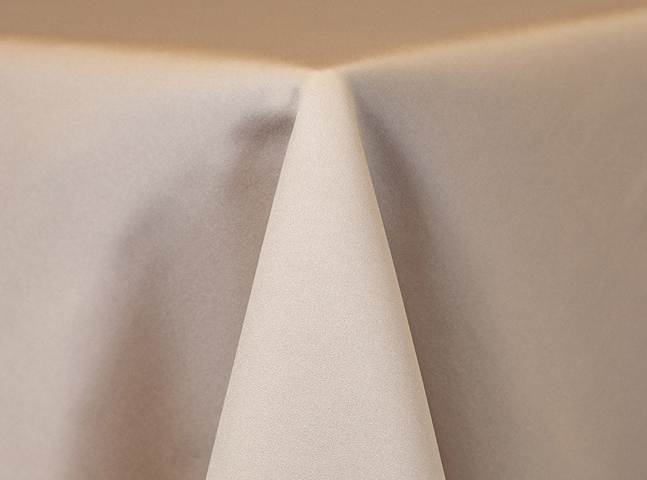beige matte satin tablecloth 