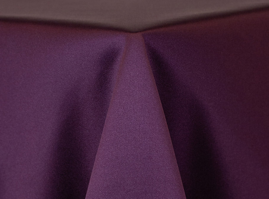 dark purple matte satin tablecloth 