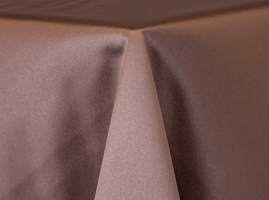 rose coloured satin tablecloth 