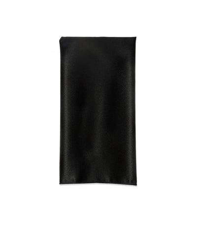black satin napkin