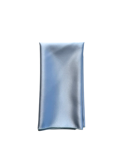 dusty blue satin napkin