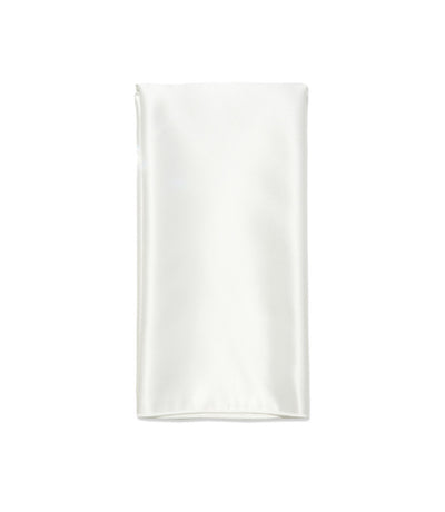 white satin napkin