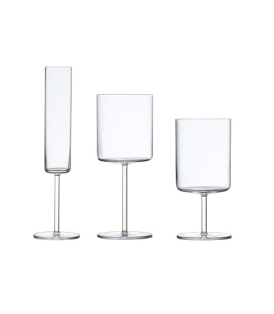 clear glassware with cylindrical flat bottom shape 