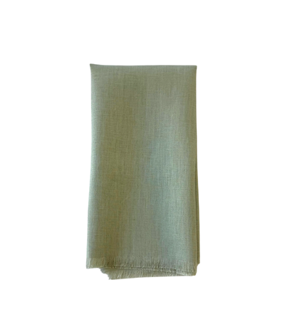 moss fringe linen napkin