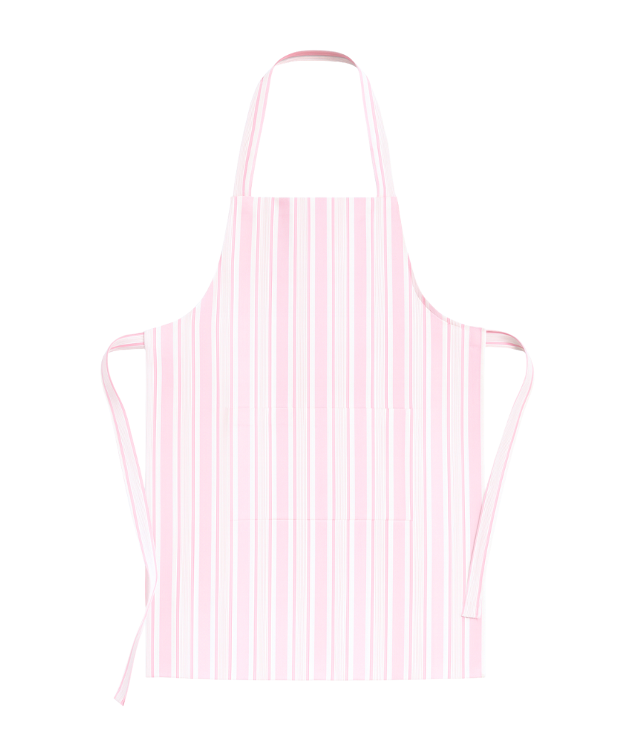 apron with pink stripe pattern