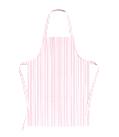 apron with pink stripe pattern