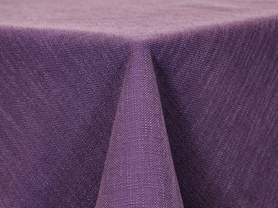 purple textured linen tablecloth 