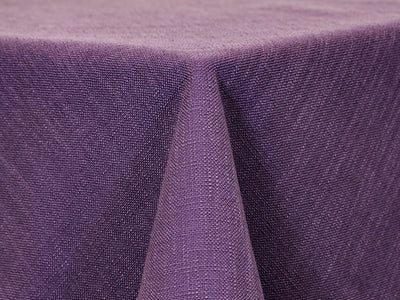 purple textured linen tablecloth 