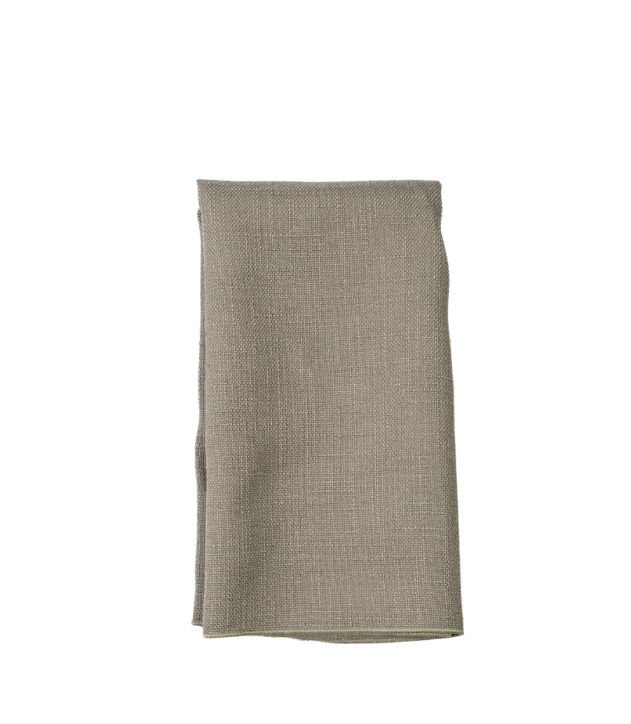 grey textured linen napkin