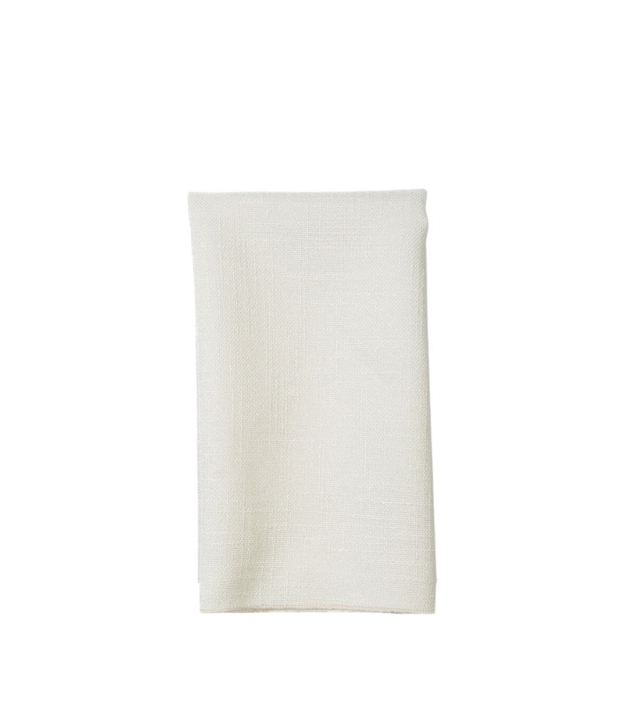 ivory textured linen napkin