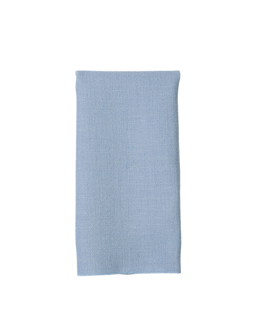 light blue textured linen napkin