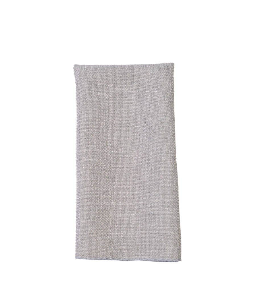 light grey textured linen napkin