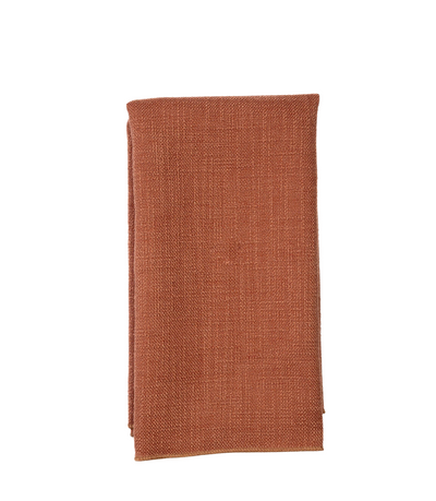 dark orange textured linen napkin