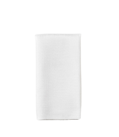 white textured linen napkin