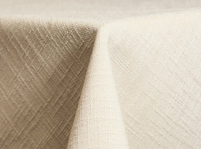 ivory textured linen table runner 