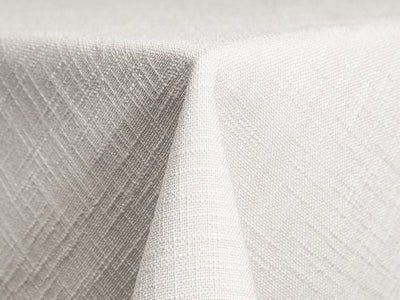 white textured linen table runner