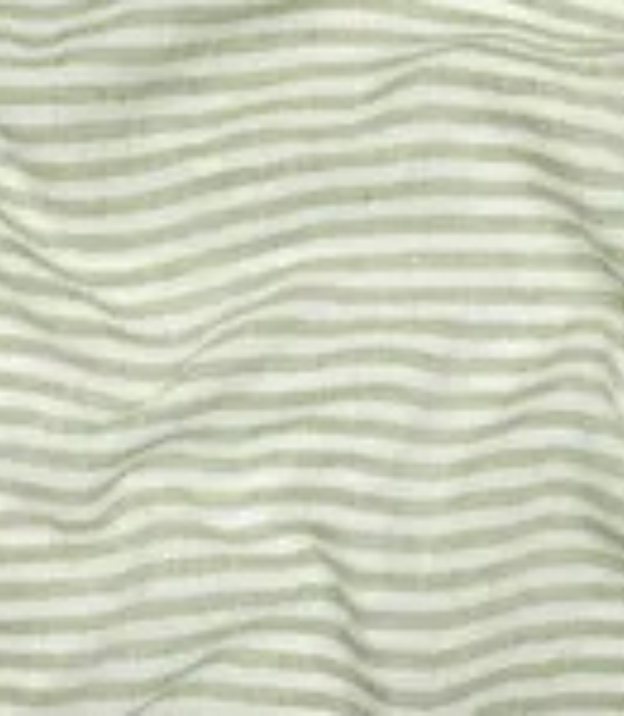 light green and white striped linen napkin