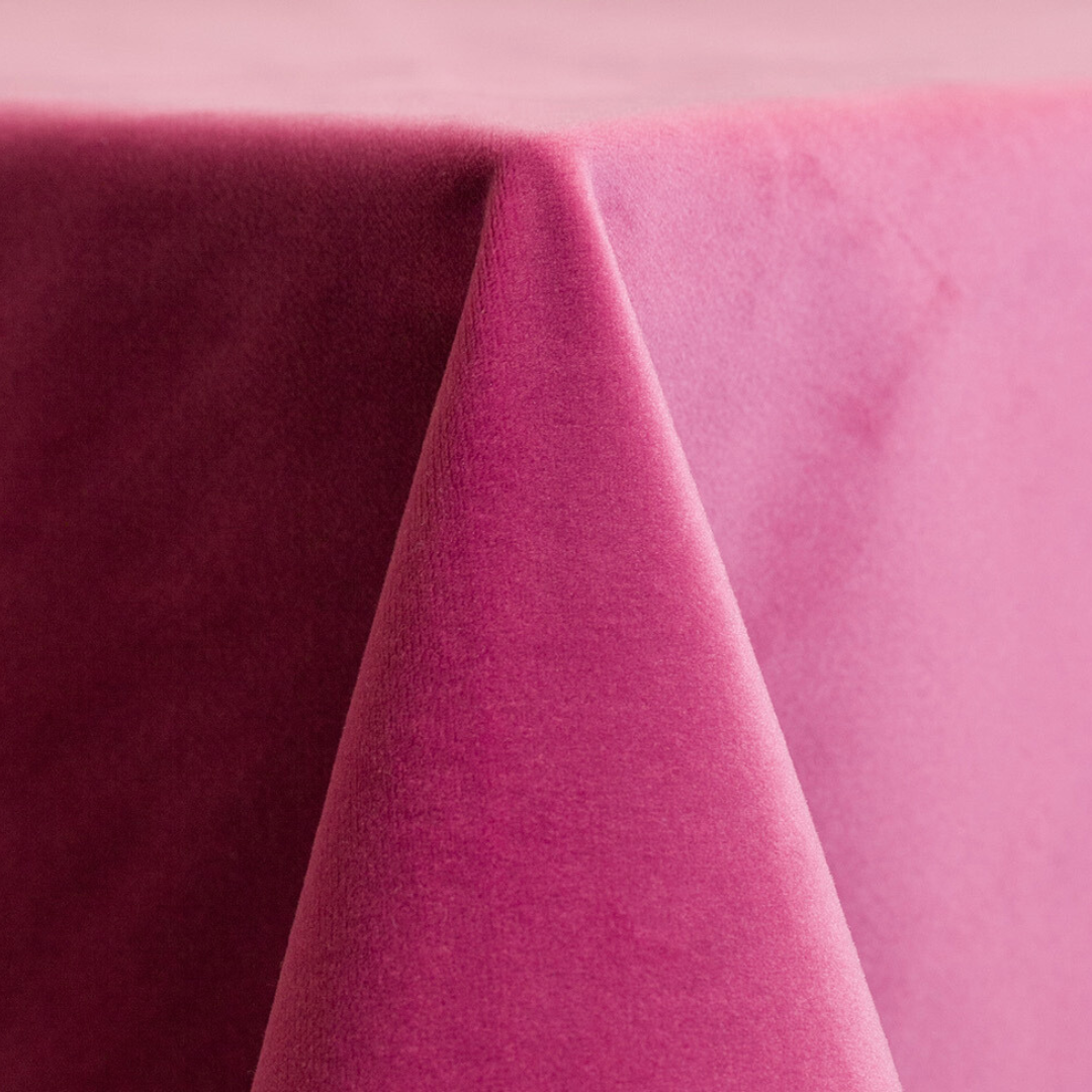 Velvet Tablecloth 108"x156" Buffet - Hot Pink
