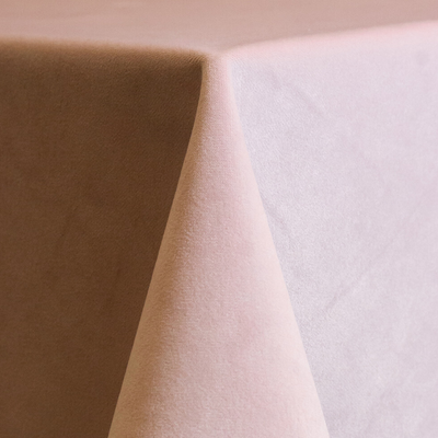 blush velvet tablecloth 