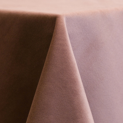 dusty rose velvet tablecloth