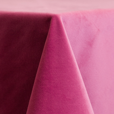 hot pink velvet tablecloth 